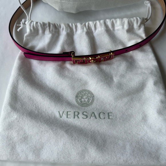 Versace Glossy Pink Leather Accessory - Picture 12 of 13